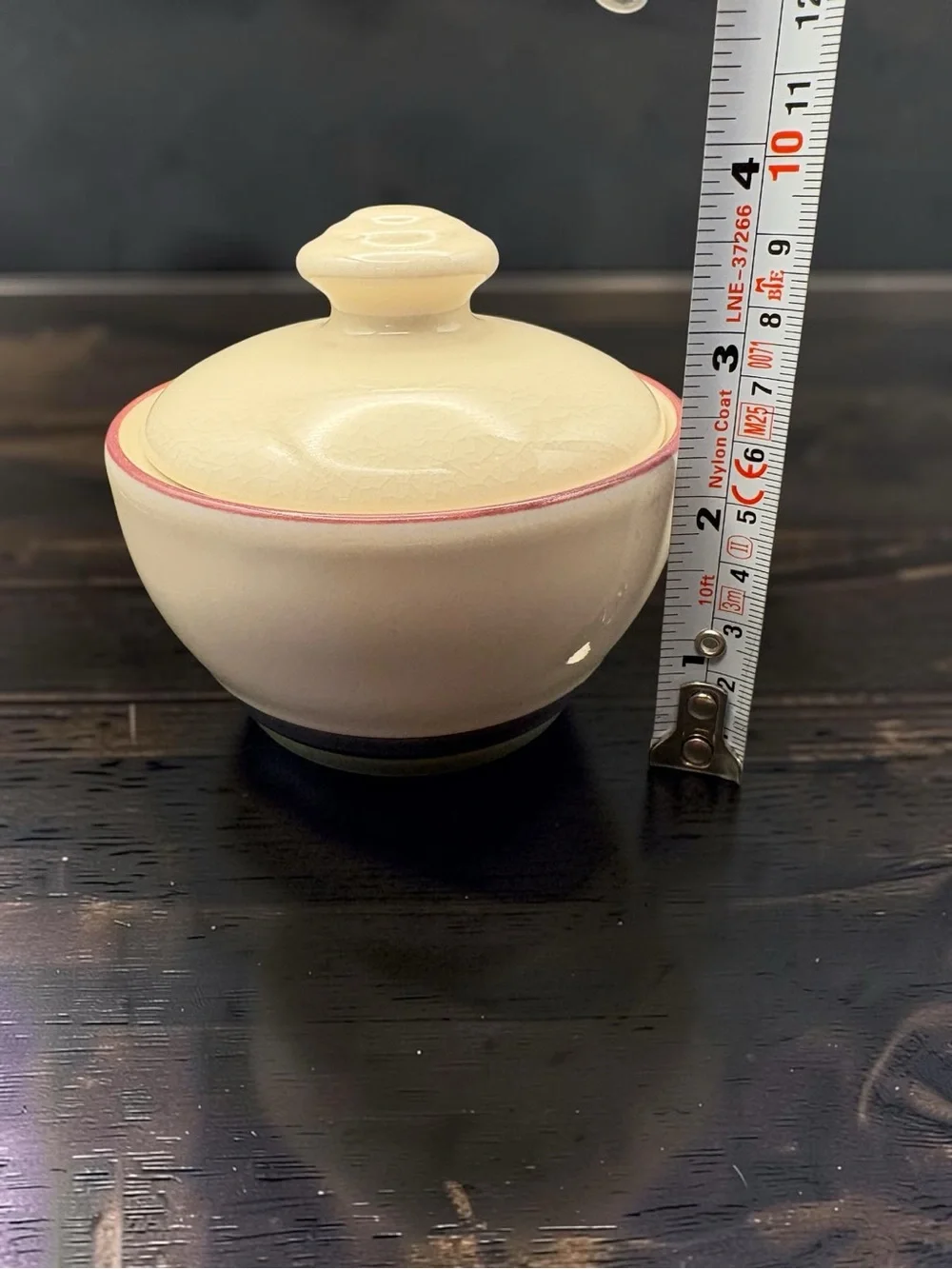 Vintage Pfaltzgraff Valley View Ceramic Sugar Bowl & Lid Covered Table Dish EUC